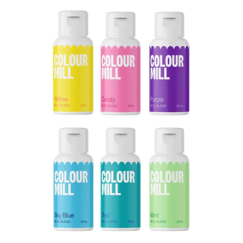 Vista 12 de Colour Mill Colorante para alimentos a base de aceite, 20 mililitros. Cada uno de 6 colores: Baby Blue, Navy, Royal, Sky Blue, Teal y Tiffany