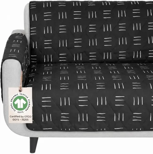 Vista 13 de Molly Mutt Protector de muebles antideslizante de 2 plazas y funda de sofá para perros y mascotas, funda de lona de algodón 100% orgánico