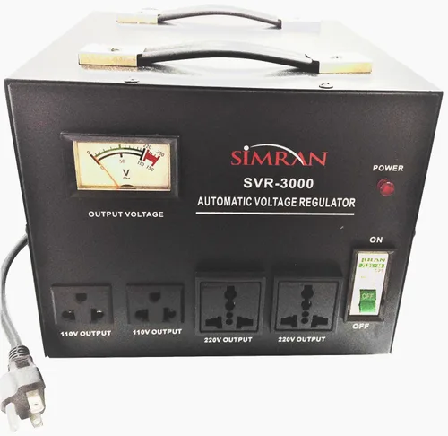 Vista 4 de Simran Transformador de voltaje Convertidor de potencia Regulador Estabilizador Convertidor de potencia Negro (SVR-1000)