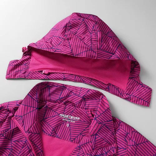 Vista 3 de Aagetenar Chaqueta impermeable para mujer, para exteriores, con capucha, ligera, rompevientos para senderismo