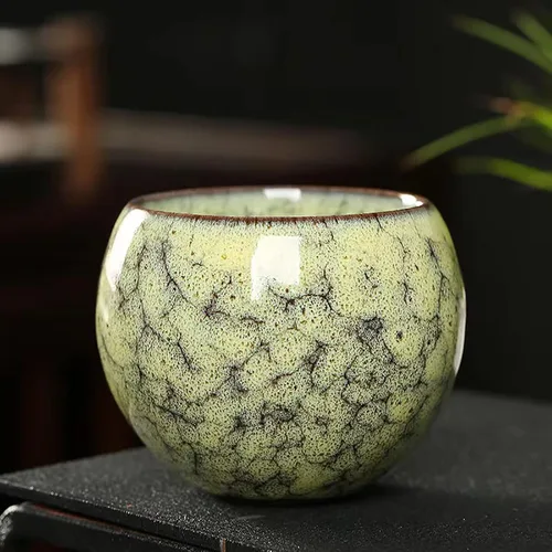 Vista 2 de MQjzsh - Tazones de té chinos japoneses hechos a mano, juego de tazas de té, 4 unidades, 3.7 onzas líquidas para oficina, hogar, regalos