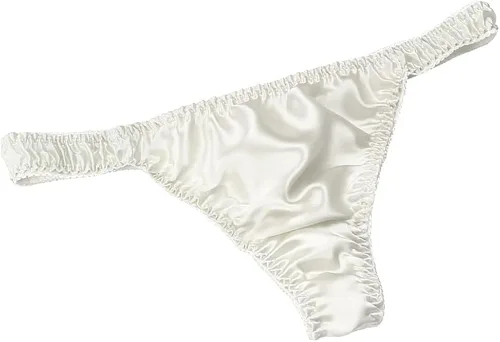 Vista 4 de LingDooo 3 pares de bragas de bikini de seda pura para mujer, ropa interior sexy suave para verano, ropa interior de playa S-XL