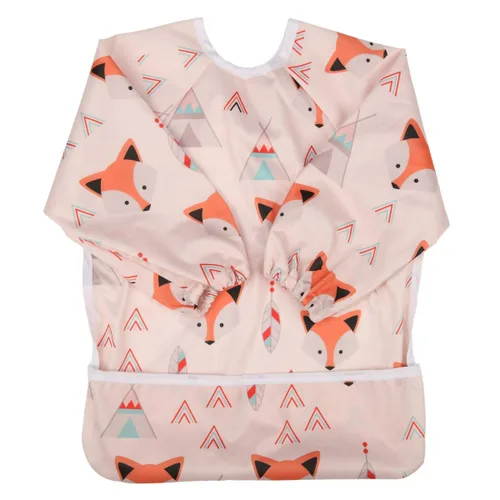 Vista 32 de Babero Camisa de manga larga con bolsillo para bebés de 1 a 3 años (Animal Forest)