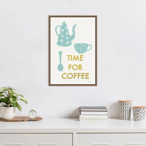 Vista 5 de Amanti Art Framed Canvas Wall Art 23x16 Retro Kitchen Coffee III by Becky Thorns, Framed Wall Art Canvas, Cuisine Artwork, Traditional Decor, Medium