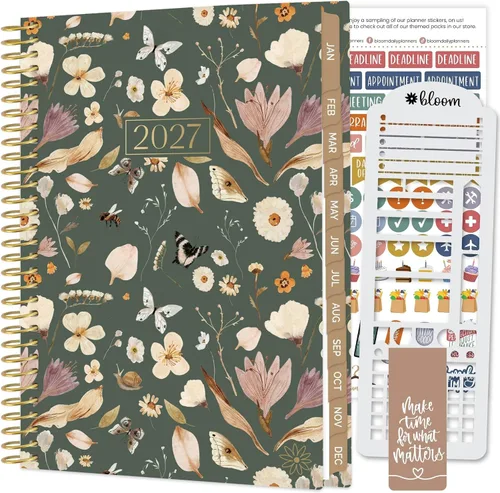 Vista 10 de bloom daily planners Agenda 2027 con plantilla para mujer