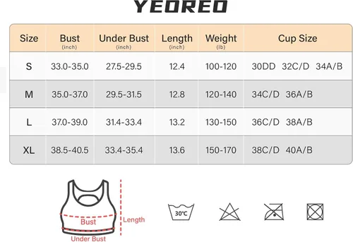Vista 6 de YEOREO Sujetador deportivo para mujer, sin espalda, brasier deportivo con cuello halter, acolchado para entrenamiento y yoga