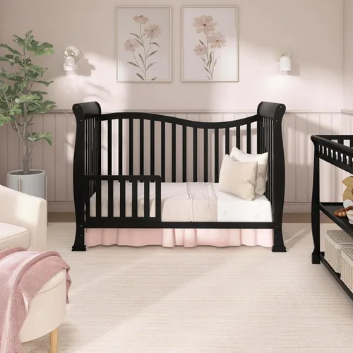 Vista 7 de Cuna convertible en cama Dream On Me Violet, 7 en 1, Cuna, paquete de de 1, Negro