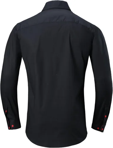 Vista 2 de Alex Vando - Camisas de vestir elásticas de, ajuste regular, manga larga, para negocios, para hombres