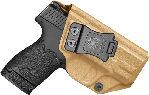 Vista 8 de Amberide IWB Funda Kydex para Smith & Wesson M&P Shield Plus/Shield M2.0 / Shield M1.0 3.1 pulgadas, transporte oculto, opciones MOS y no MOS