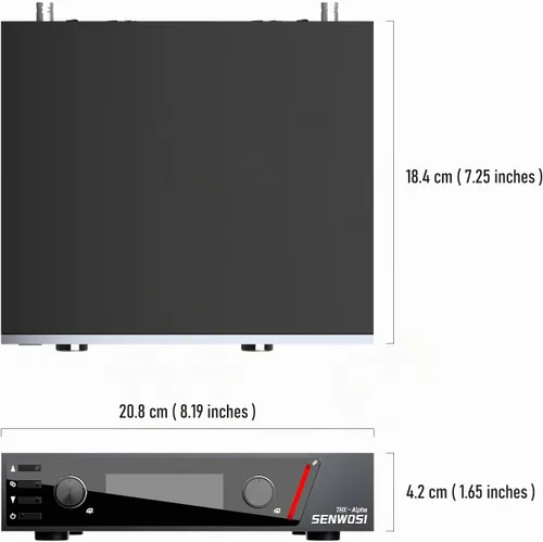 Vista 9 de Sistema de micrófono inalámbrico UHF de doble canal con escaneo automático y sincronización IR - 200 canales, rango de 400 pies, micrófonos