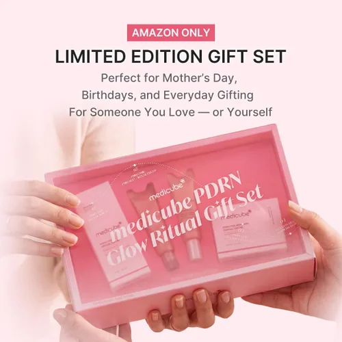 Vista 4 de medicube PDRN Glow Ritual Set de regalo Colágeno, retinol, péptidos para firmeza y resplandor Suero de tamaño completo, crema y mini crema
