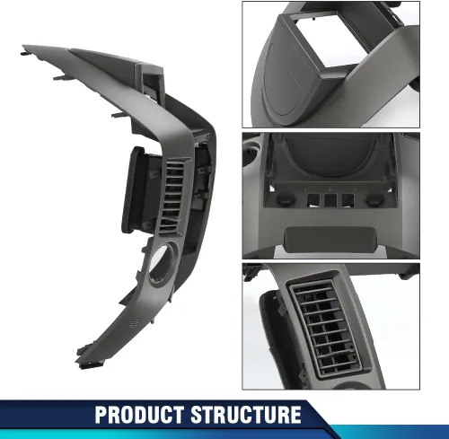 Vista 8 de PIT66 Panel de instrumentos de consola central para tablero de instrumentos, bisel compatible con Nissan Titan SE y XE 2004-2006, Armada SE