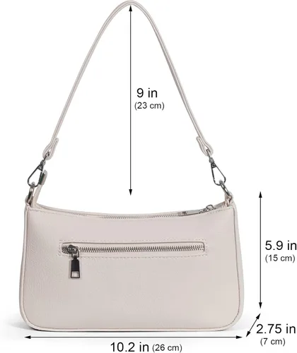 Vista 5 de NIUEIMEE ZHOU Bolso de hombro pequeño con 2 correas extraíbles para mujer