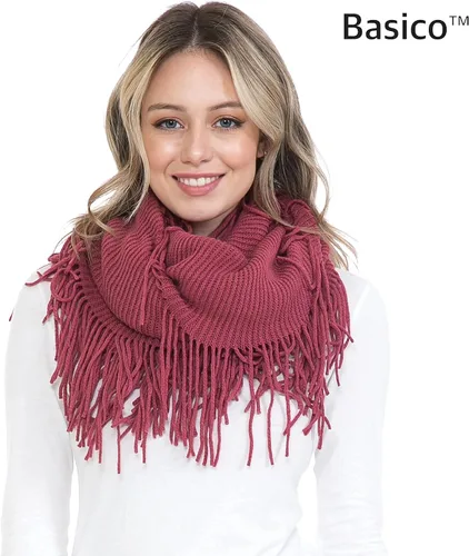 Vista 2 de Basico - Bufandas infinitas para mujer, modernas, suaves y de invierno