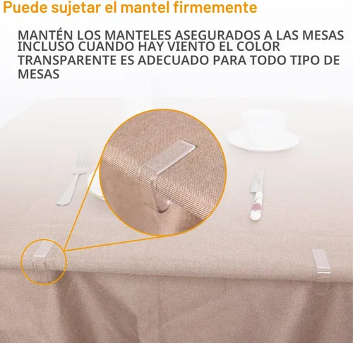 Vista 4 de 48 clips transparentes para mantel, clips de plástico para mantel de mesa, resistentes al viento, soporte para mantel de Navidad, hogar, boda