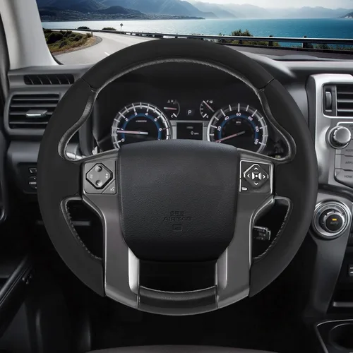Vista 7 de Funda de volante para Toyota Tacoma 4Runner Tundra Sequoia Accesorios Para Tacoma 2012-2023, 4Runner 2010-2024, Tundra 2014-2021, Sequoia