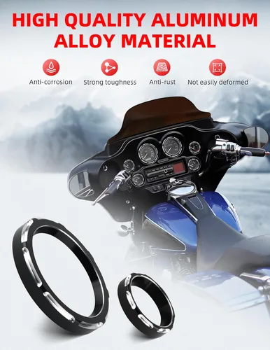 Vista 3 de Amazicha Cubiertas de Biseles de Medidor de Explosión de 2", Cubiertas de Velocímetro Tacómetro de 4", Kit de Moldura de Biseles Compatible