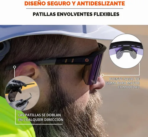 Vista 4 de Skullerz AEGIR Gafas de Seguridad, Gafas de Sol - Lentes Espejados