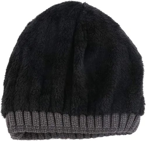 Vista 5 de CAMOLAND Gorro de punto de lana de lana de lana para hombre