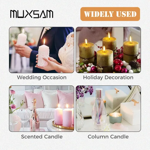 Vista 5 de MUXSAM Snuffer de velas con mango largo, accesorio para velas, 1 unidad de acero inoxidable para apagar velas de forma segura (plateado)