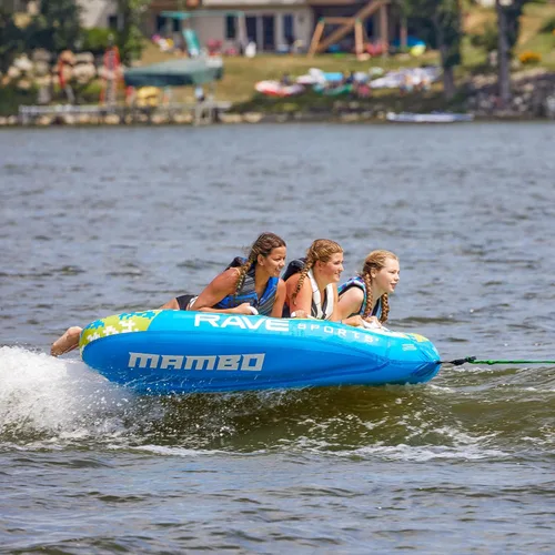 Vista 4 de RAVE Sports Mambo Boat Tubo remolcable - Tubo inflable para 1-3 jinetes
