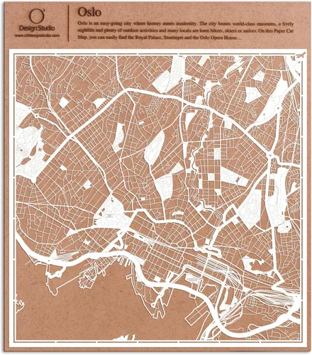 Vista 48 de O3 Design Studio Aberdeen - Mapa de papel cortado en papel blanco de 12 x 12 pulgadas