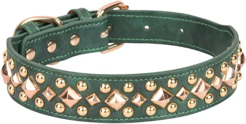 Vista 18 de Serijoars Collar para perro con tachuelas, de piel sintética suave con clavos de hongos, ajustable, para cachorros (XS, Negro)