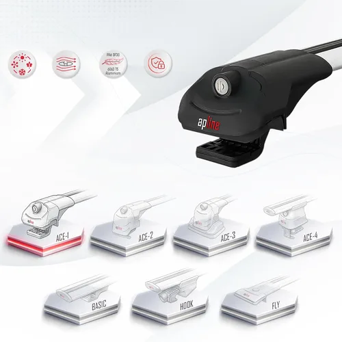 Vista 8 de Compatible con Nissan NP300 (D23) 2015-2021 ACE-1 Barra transversal de aluminio negro 2 barras