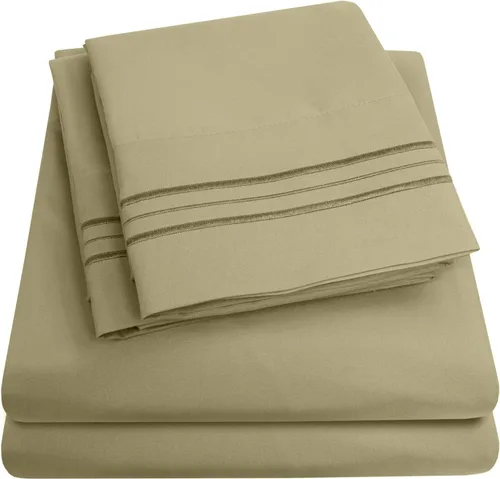 Vista 14 de 1500 Supreme Collection Juego de Sábanas de Bolsillo Extra Profundo - Sábanas de Cama Suaves de Lujo, Sin Arrugas, Ropa de Cama, Más de 40