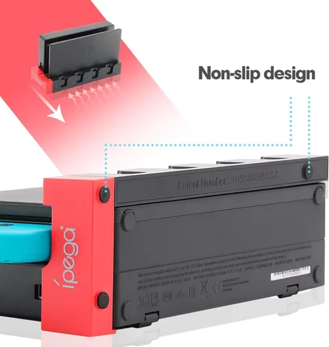 Vista 3 de Cargador para Switch Joy Cons, base de carga para Nintendo Switch Joy Cons