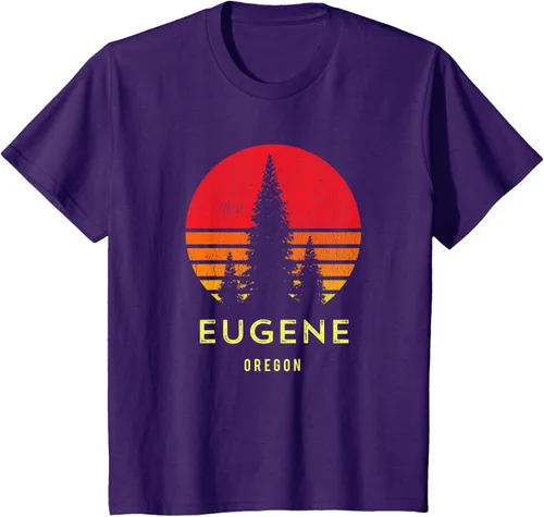 Vista 22 de Camiseta Eugene Oregon, Negro, S