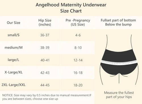 Vista 6 de Angelhood Ropa interior de maternidad de algodón debajo del bulto, bragas saludables para embarazo, ropa interior posparto, paquete múltiple