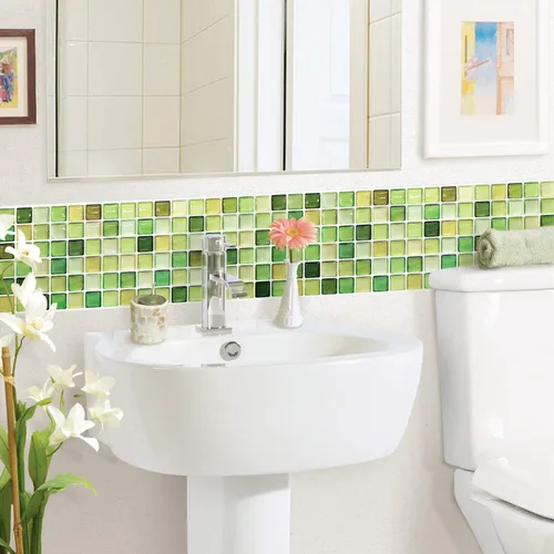 Vista 4 de Unidesign Beaustile - Adhesivo 3D para azulejos de mosaico 3D (10, 12.2 x 12.2 pulgadas)