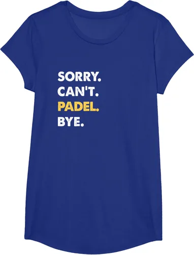 Vista 25 de Sorry Can't Padel Bye Funny Camiseta de Padel, Negro
