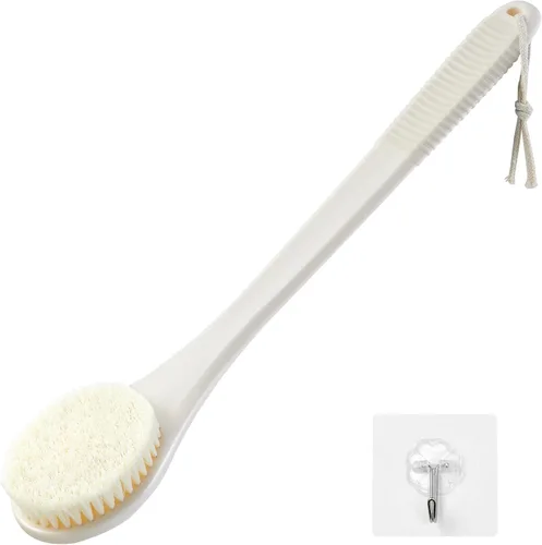 Vista 9 de Limpiador de espalda para ducha, cepillo corporal de ducha para limpieza con mango largo para ducha, limpiador de espalda de 17 pulgadas para ducha