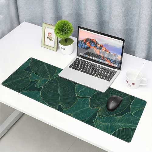 Vista 6 de Alfombrilla de mouse grande para juegos, extendida, grande, XL, para teclado, laptop, computadora, escritorio, con base antideslizante, borde cosido