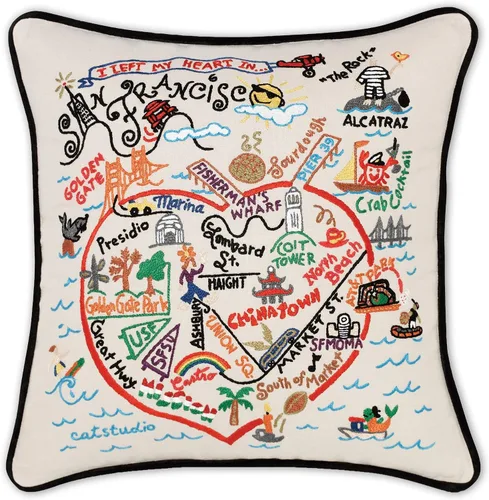 Vista 144 de Catstudio Portland (Oregon) - Almohada decorativa bordada