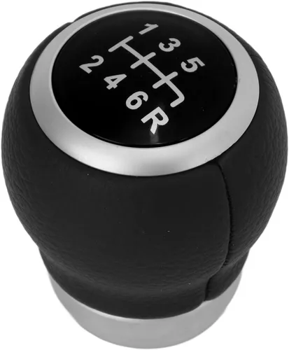 Vista 5 de Fydun Pomo de palanca de cambios de 6 velocidades, repuesto de cuero artificial manual para balonmano (negro)