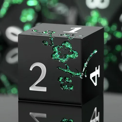 Vista 9 de DNDND - Dados de diseño antiguo, 7 dados de metal de latón con caja de metal para juegos de mesa como Dungeons and Dragons