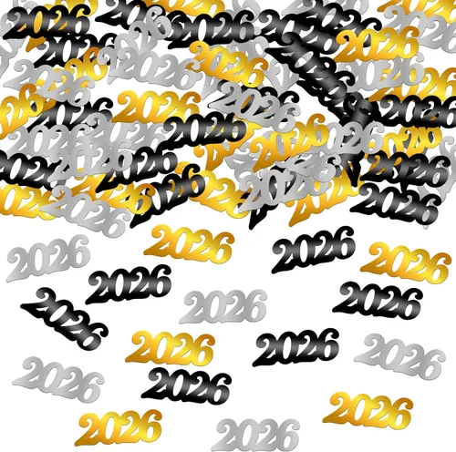 Vista 12 de KatchOn, Confeti de graduación negro brillante 2025 – Paquete de 500 Confeti de graduación 2025 decoraciones Decoraciones de graduación 2025