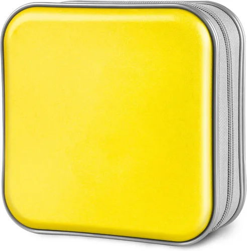 Vista 15 de Siveit Estuche para CD, Capacidad para 40 CD/DVD, Cartera Portadora de Estuches de Plástico Duro para Discos DVD, Carpeta de Almacenamiento