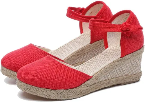 Vista 6 de heelchic Sandalias de plataforma para mujer, transpirables, informales, para caminar, tacón medio, elegantes