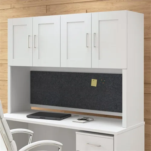 Vista 2 de Bush Business Furniture Tablero de anuncios acústico de 57 pulgadas de ancho x 16 pulgadas de alto en carbón fresco, tela de poliéster para gabinete