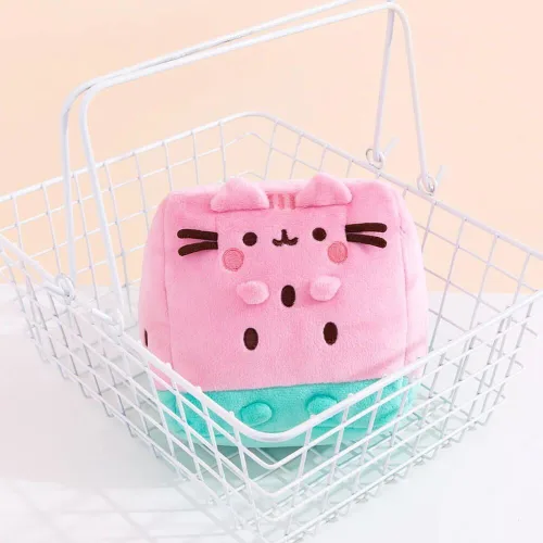 Vista 2 de GUND Pusheen - Peluche de sandía para gatos de 8 años en adelante, rosa/verde, 6 pulgadas