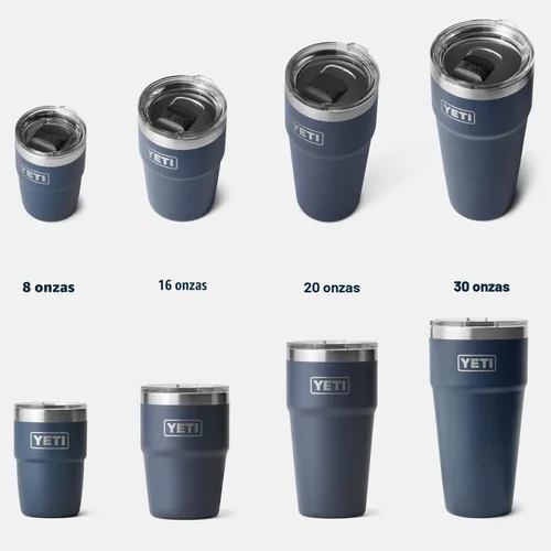 Vista 8 de YETI Rambler - Vaso apilable de 20 onzas, acero inoxidable, aislado al vacío con tapa MagSlider Verde mar