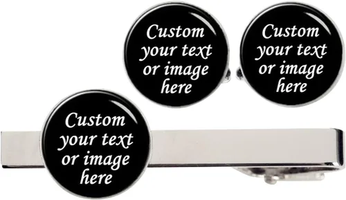 Vista 6 de Gemelos de estrella con estilo clásico personalizado regalo de gemelos de boda para hombres