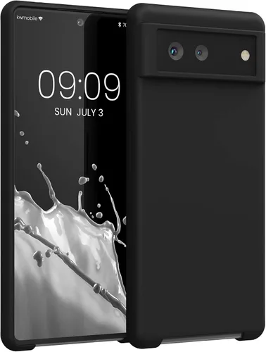 Vista 36 de kwmobile Funda Compatible con Google Pixel 6 Pro - Funda de teléfono de silicona TPU con acabado suave - Azul Arrecife