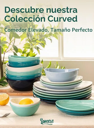 Vista 8 de Sweese Platos de postre de porcelana – Platos de ensalada de 7.8 pulgadas, platos pequeños para aperitivos, juego de 6 – Lavavajillas, microondas