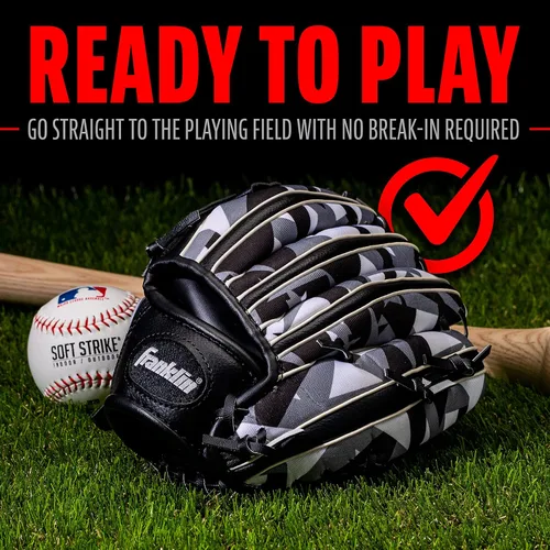 Vista 6 de Franklin Sports Kids Baseball Gloves - RTP Child's Tball Glove - Boys + Girls Teeball Mitt Set - Kids + Toddler - Right or Left Hand Throw - 9.5