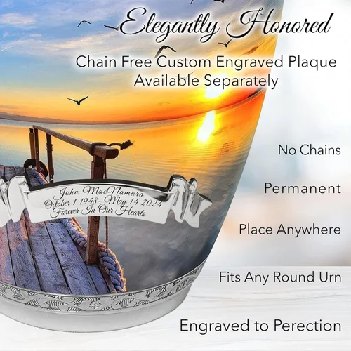Vista 6 de Dock of The Bay - Urna de cremación para cenizas para hombres adultos – Urna personalizada para cenizas para mujeres, urnas decorativas – Hermosas